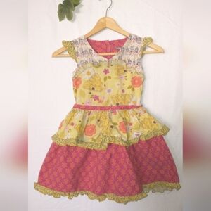 Jelly The Pug Forest Fairy Girls 6x Floral Kids Dress Summer Cottagecore